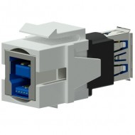 PROCAB Conector USB 3.0 A a USB 3.0 B Reversible color Blanco