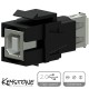 PROCAB Conector USB 2.0 A - USB 2.0 B Reversible negro Keystone