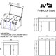 JV CASE Flighcase para 4 proyectores de iluminación con separadores