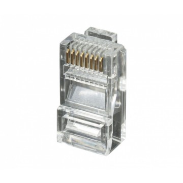 CONECTOR RJ45 MODULAR 8P/8C UTP CAT6 3 MICRAS ORO