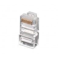 CONECTOR RJ45 TIPO "EASY" UTP CAT5E TRANSPARENTE