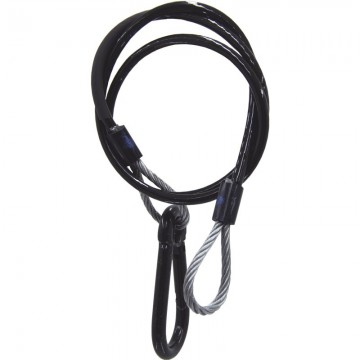 TRITON BLUE Cable seguridad 80cm, 5mm + PVC NEGRO. Hasta 100Kg