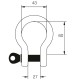 GRILLETE LIRA ALTA RESISTENCIA 3250 KG forma omega