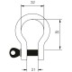 GRILLETE LIRA ALTA RESISTENCIA 2000 KG forma omega