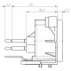 CONECTOR XLR 3P.MACHO PCB MONTAJE HORIZONTAL Neutrik