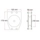 DOUGHTY POLEA ESTANDAR 3 VIAS Ø 100 mm Cable 4 mm