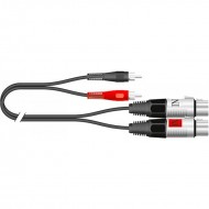 CABLE 2 RCA a 2 XLR 3 PIN HEMBRA 3 m Fabricadoen Italia