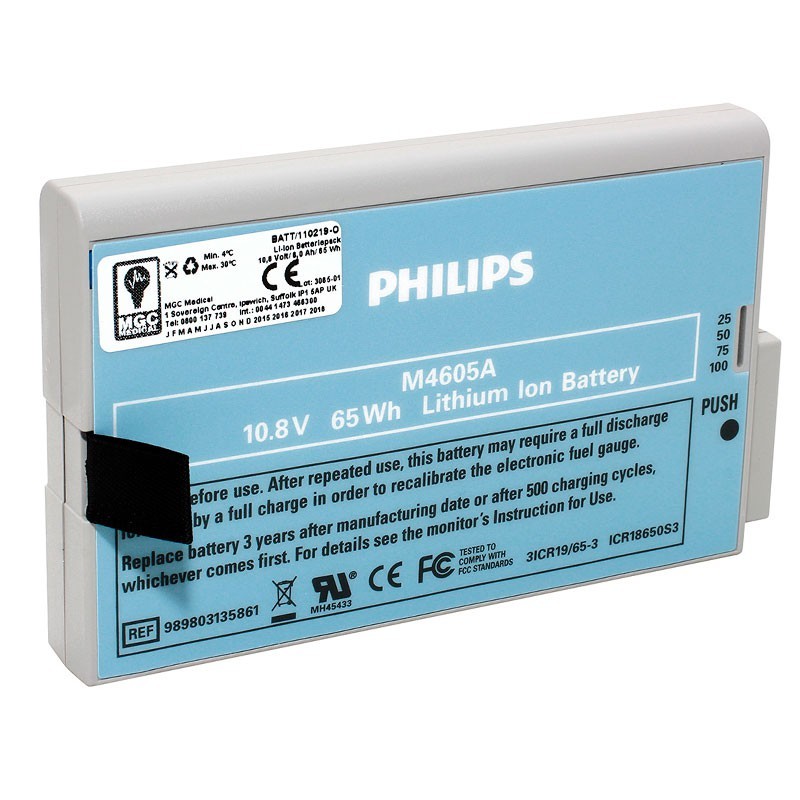 Batterie 10,8V 6Ah pour moniteur Intellivue MP20 Philips (M4605A