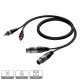 PROCAB CABLE AUDIO 2 RCA a 2 XLR 3 PIN HEMBRA