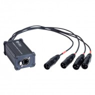 HILEC CAJA ADAPTADORA RJ45 aa XLR3M para audio y DMX BOXRJ4XM3