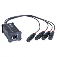 HILEC CAJA ADAPTADORA RJ45 a XLR3F para audio y DMX BOXRJ4XF3