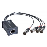 HILEC CAJA ADAPTADORA RJ45 a XLR5M para audio o DMX BOXRJ4XM5