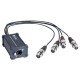 HILEC CAJA ADAPTADORA RJ45 a XLR5F para audio y DMX BOXRJ4XF5