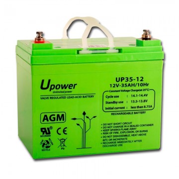Batería U-Power 6V 12Ah, Batería Plomo AGM
