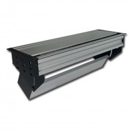 CAJA MECANISMOS PARA EMPOTRAR CON TAPA Y CEPILLO 270 mm color plata