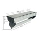 CAJA MECANISMOS PARA EMPOTRAR CON TAPA Y CEPILLO 270 mm color plata