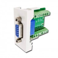 Panel VGA HEMBRA 15 PIN (45 X 22,5 mm) para cajas con carril