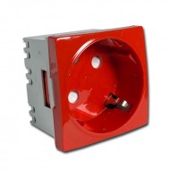 SCHUCO 16A (45 x 45 mm) Rojo para cajas con carril