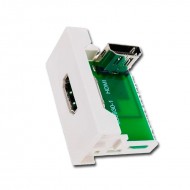 Panel HDMI 1-4A H-H 90º (45 x 22,5 mm) para cajas con carril