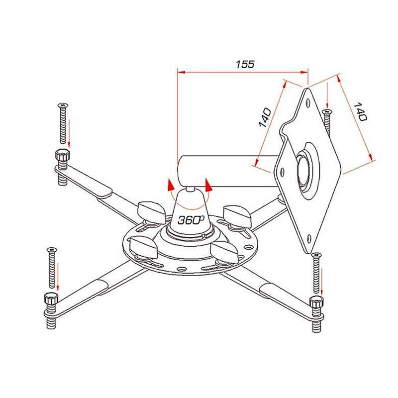 Soporte articulado de pared para TV - Ref. PTR-06