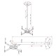 SOPORTE PROYECTOR UNIVERSAL TELESCOPICO CON GARRAPARA TRUSS