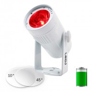 LEDj PROYECTOR LED 15W RGBW CON BATERIA 10º + 45º cuerpo blanco