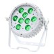 LEDj Proyector 9 LED 10W RGBWAUV PAR IP65 Cuerpo blanco