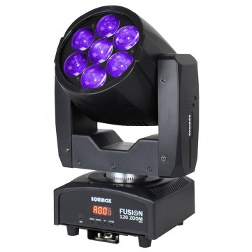 EQUINOX CABEZA MOVIL WASH 7 LED 12W RGBW ZOOM 6º-45º (Fusión 120 MKII)