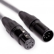 ADMIRAL cable DMX 0,5m conectores XLR 5 Pin negros