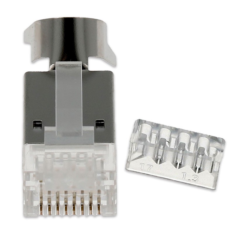 CONECTOR RJ45 CAT6 PASANTE METALICO CABLE FTP - Conectrol, S.A. Electrónica  & Informática Madrid