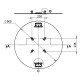 CONTEST BASE METALICA EM29BLOU40D90 D-90 cm PARA TRUSS TRIO / QUATRO 290