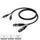 PROCAB CABLE AUDIO 2 RCA a 2 XLR 3 PIN HEMBRAde 1,5 M