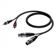 PROCAB CABLE AUDIO 2 RCA a 2 XLR 3 PIN HEMBRAde 1,5 M