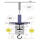 SilujTEX soporte carril PRO para varilla roscada 