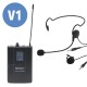 WAUDIO Petaca + micro cabeza + mico solapa DTM 600BP (606.0Mhz-614.0Mhz)