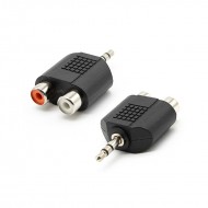 ADAPTADOR 2 RCA HEMBRA/1 MINI JACK 3.5 MONO