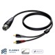 PROCAB CABLE XLR MACHO A 2 RCA MACHO 1,5 m