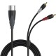 PROCAB CABLE XLR MACHO A 2 RCA MACHO 1,5 m