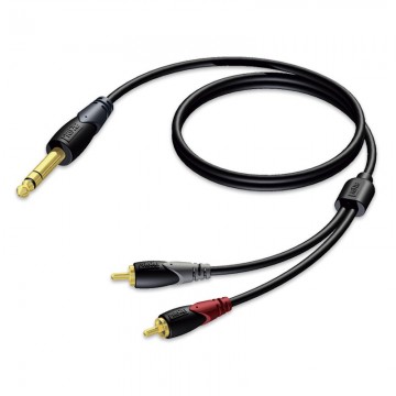 PROCAB CABLE 1 JACK 6,3 STEREO A 2 RCA MACHO 1,5 M