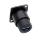 FactorLINK conector USB 3.0 hembra a USB 3.0 hembra chasis negro