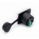 FactorLINK Conector chasis ethernet RJ45 salida PCB color negro IP65