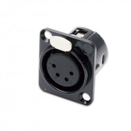 FactorLINK conector XLR 4 Pin hembra chasis negro