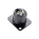 FactorLINK conector XLR 4 Pin hembra chasis color negro