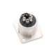 FactorLINK conector XLR 4 Pin hembra chasis color plata