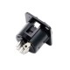 FactorLINK conector XLR 5 pin macho chasis color negro