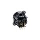 FactorLINK XLR 3 Pin macho chasis para PCB 3 Pin color negro 90º