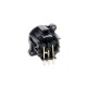 FactorLINK XLR 3 Pin hembra chasis para PCB 3 Pin color negro 90º
