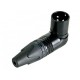 NEUTRIK XLR ACODADO NEGRO 3 PIN MACHO NC3MRX-BAGNC3MRX-BAG