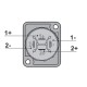 SPEAKON BASE 4 CONTACTOS NEUTRIK NL4MPXX