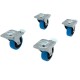 ADMIRAL SET 4 RUEDAS DIAMETRO 125 MM 2 CON FRENO Y 2 SIN FRENO